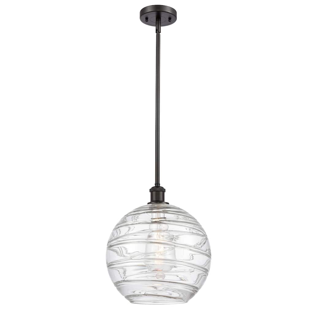 Innovations Lighting Athens Deco Swirl - 1 Light 12" Stem Hung Mini Pendant