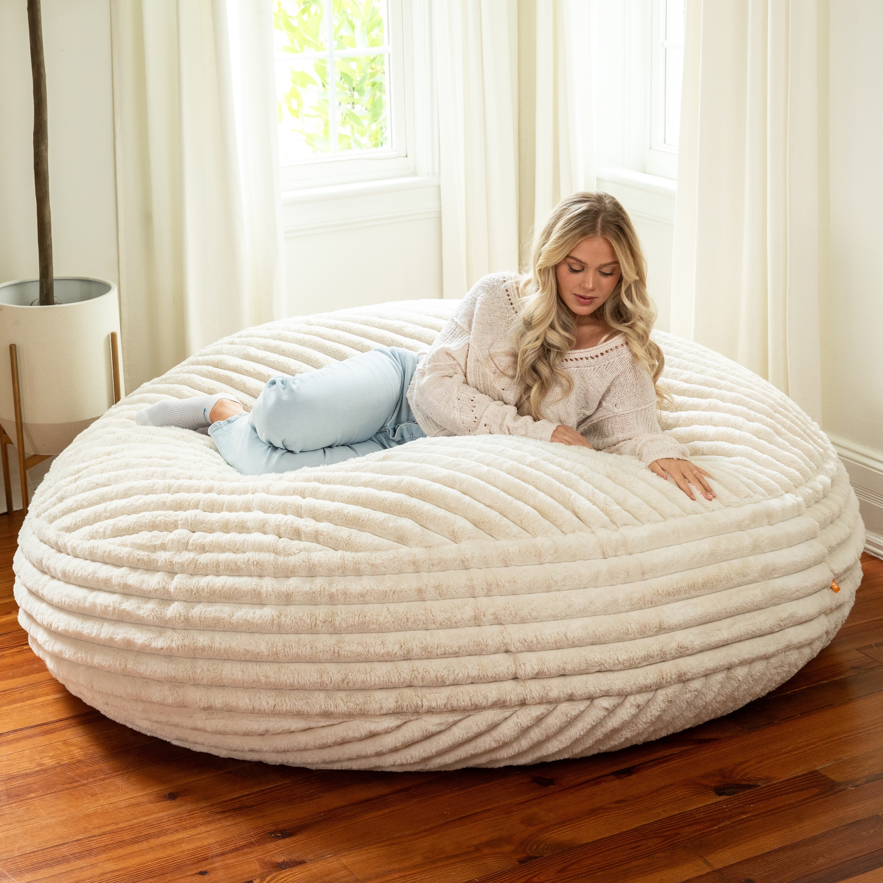 Jaxx 6' Cocoon Faux Fur Bean Bag Chair