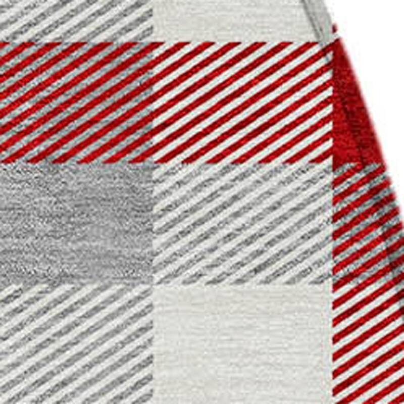 HomeRoots Plaid Transitional Rectangle Outdoor Rug