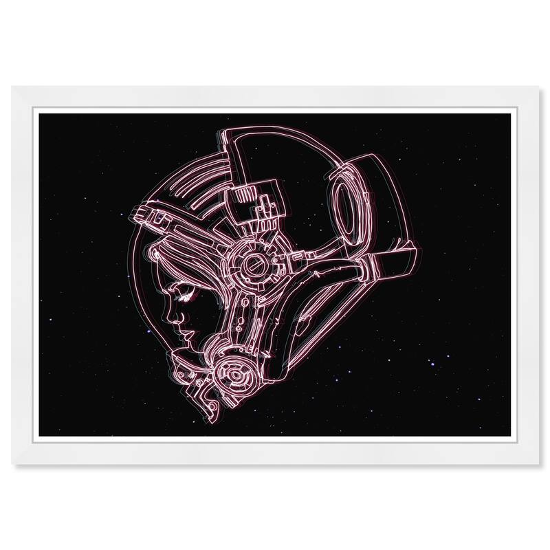 Wynwood Studio Prints Fashion and Glam Celestial Pink and Neon Pink Modern & Contemporary Wall Art Canvas Print