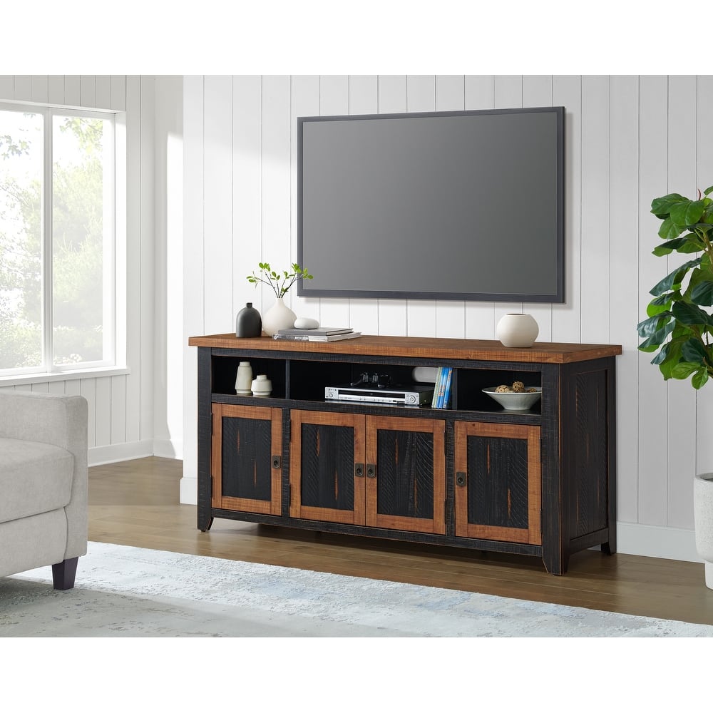 Nantucket 65-Inch Wide Solid Wood TV Stand with Storage