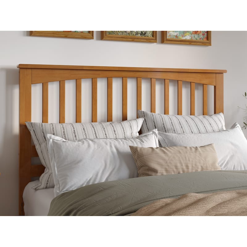 AFI Mission Headboard with Attachable Charger - Light Toffee - Queen