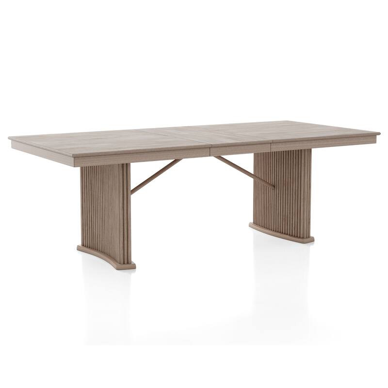 Furniture of America Barbesh Modern Natural Ash Solid Wood 7-Piece Dining Table Set