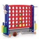 preview thumbnail 7 of 8, Height Adjustable Connect Game w/Mesh Pocket for Indoor & Outdoor Red & Navy