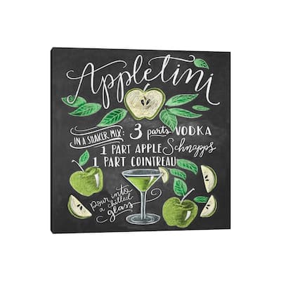 iCanvas "Appletini Recipe" by Lily & Val Canvas Print