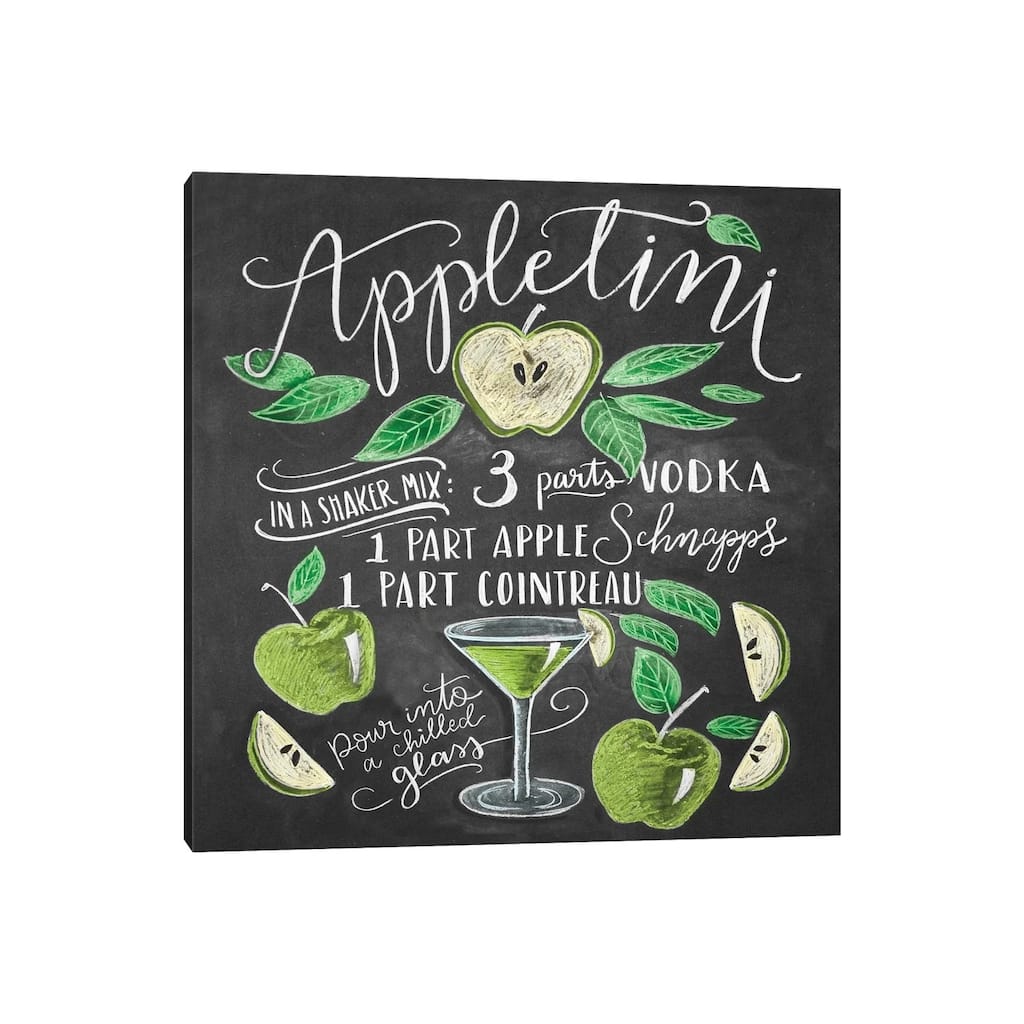 iCanvas "Appletini Recipe" by Lily & Val Canvas Print