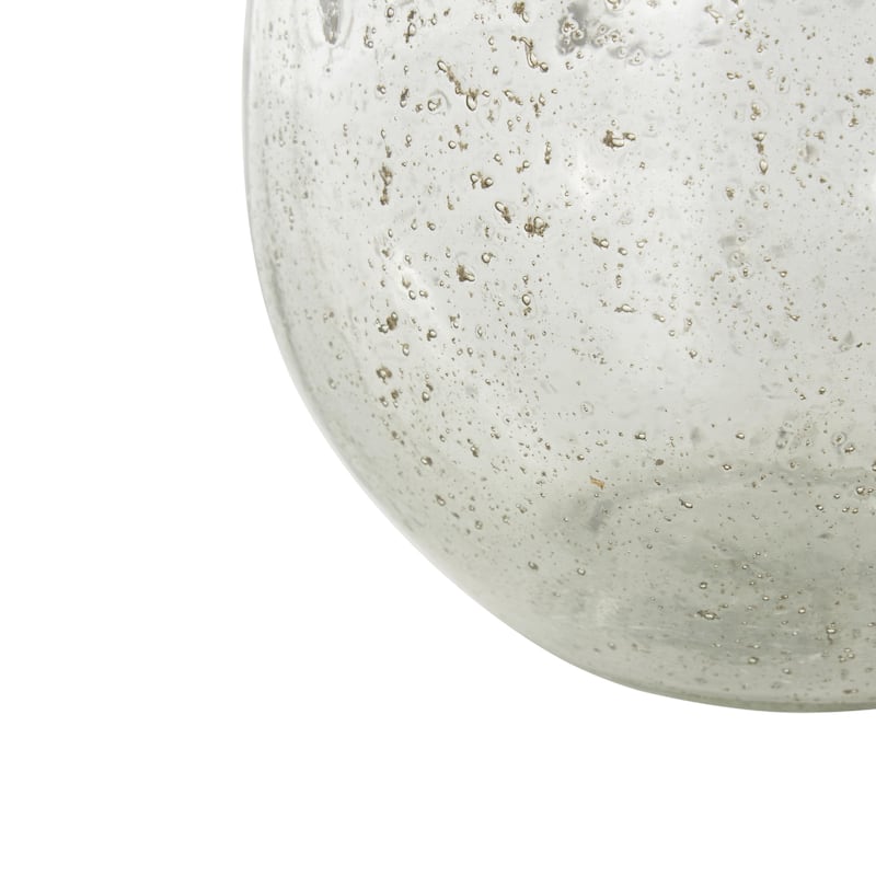 Glass Speckled Vase with Brown Accents - Clear - Roche River Decor