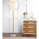 preview thumbnail 2 of 27, June 65" Adjustable Metal/Marble LED Floor Lamp by JONATHAN Y - 57-65" H x 15" W x 15" D