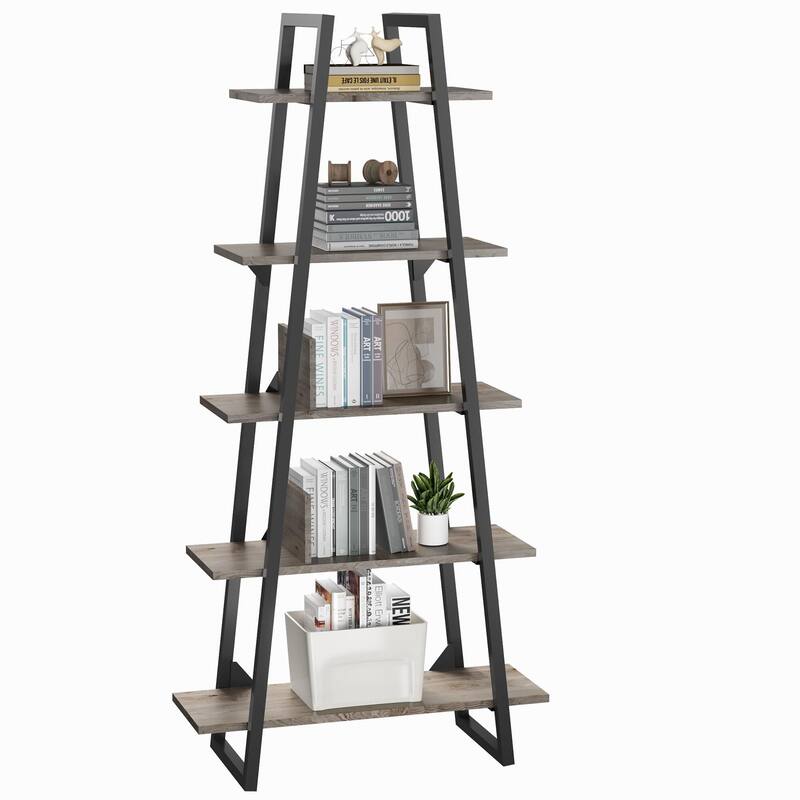 5 Tier Ladder Bookshelf