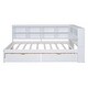preview thumbnail 15 of 16, Wooden Full Size DayBed with 2 Drawers and USB Charging Ports, Grey