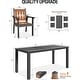 preview thumbnail 32 of 36, WINSOON 10-Piece HIPS All Weather Outdoor Patio Dining Sets with Umbrella Hole& Aluminum Frame,2-Table 8-Chairs