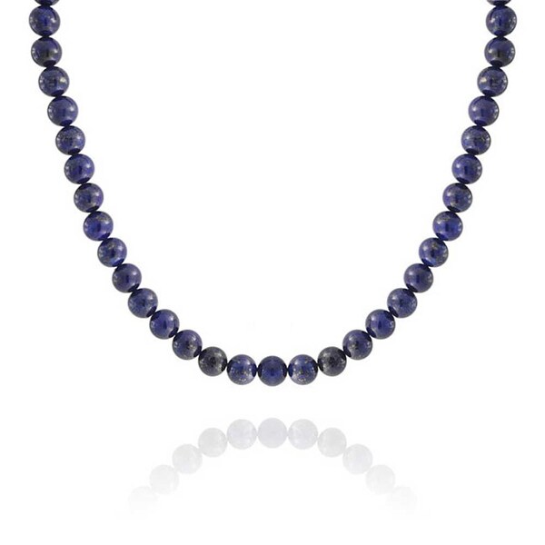 Ladies Blue Gem Stones Gold Plated Necklace 3 Strand Pendant Neck Jewellery