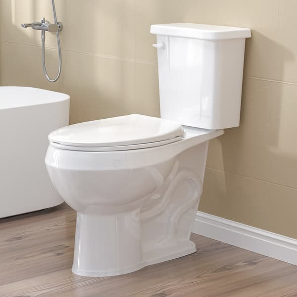 Modern Two-Piece Toilet – 17.5" ADA Height, 1.28 GPF Water-Saving Flush, Siphon Flush System, Ceramic Build