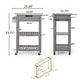 preview thumbnail 18 of 16, Dade Kitchen Cart with Wheels by Christopher Knight Home