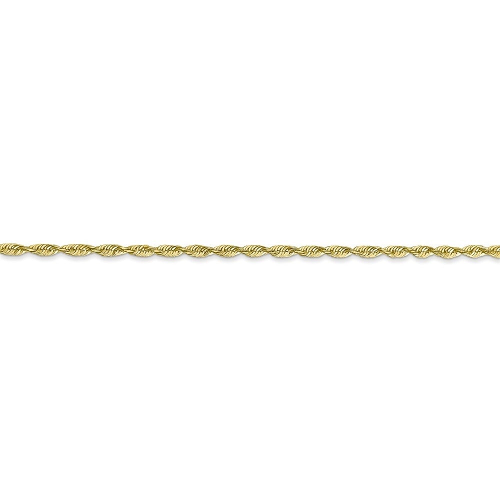 10k Sparkle-Cut Extra-Lite Rope Chain Necklace in Yellow Gold Choice of Lengths 16 18 20 24 30 and Variety of mm Options 