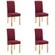 preview thumbnail 1 of 3, vidaXL Dining Chairs 4 pcs Red Fabric