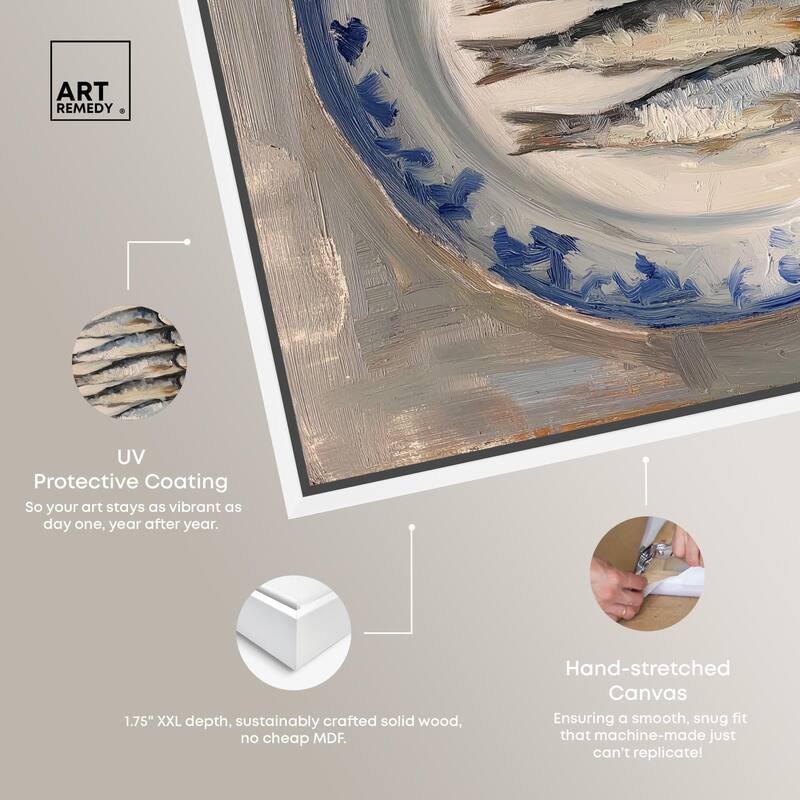 Sardines Still Life Canvas by Art Remedy