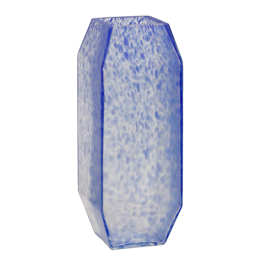 StyleCraft Rubik Vase - Transparent Graniglia Blue