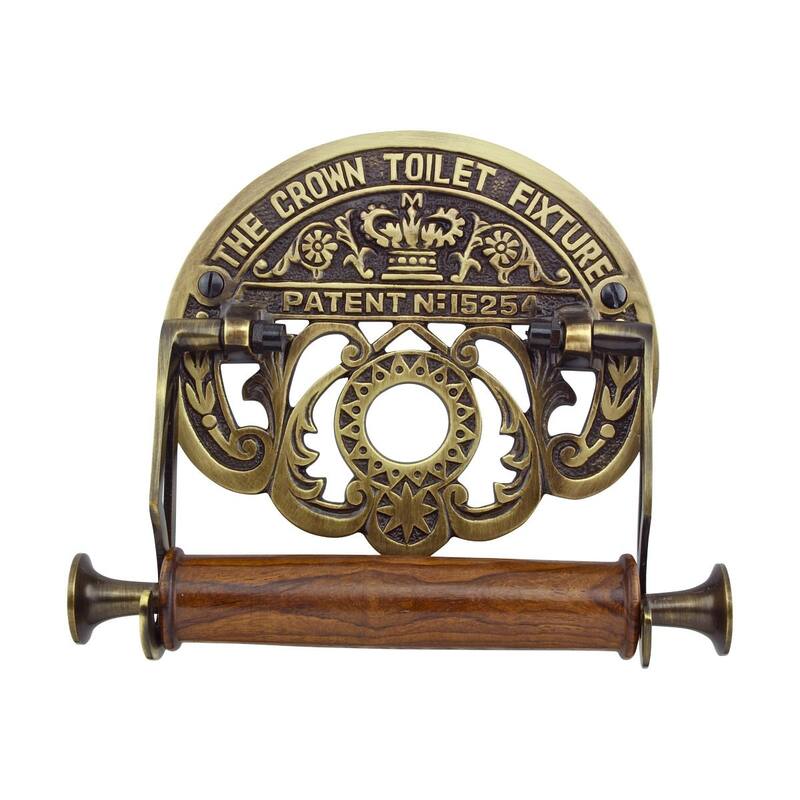Toilet Paper Holder Stand Brass 7.5" Wall Mount Toilet Paper Roll Holder Renovators Supply