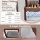 preview thumbnail 7 of 8, Gymax Wooden Cooler for Patio 54 Quart Beverage Cooler w/ Handles