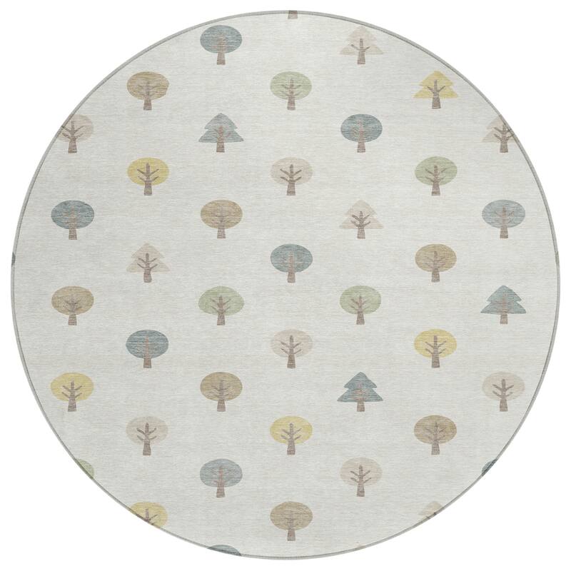 Machine Washable Indoor/ Outdoor Modern Mulvane Chantille Rug