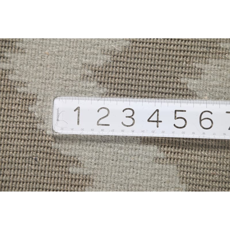 Chevron Style Nepalese Modern Area Rug Hand-Knotted Wool Carpet - 5'11" x 8'9"