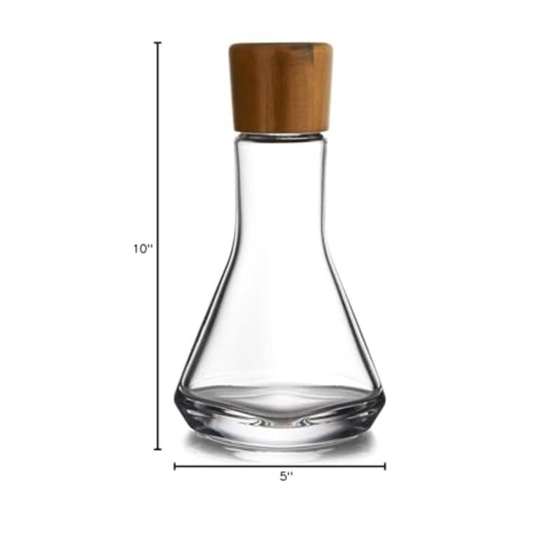 Nambe Vie Wine Decanter with Acacia Stopper - 10-Inch