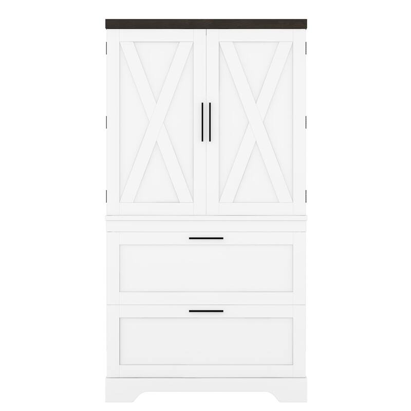 Wooden Cabinet with Sturdy Frame with Inside Door Storage Divider