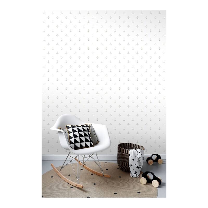 ESTA Home Morton Grey Anchors Wallpaper - 20.5 x 396 x 0.025