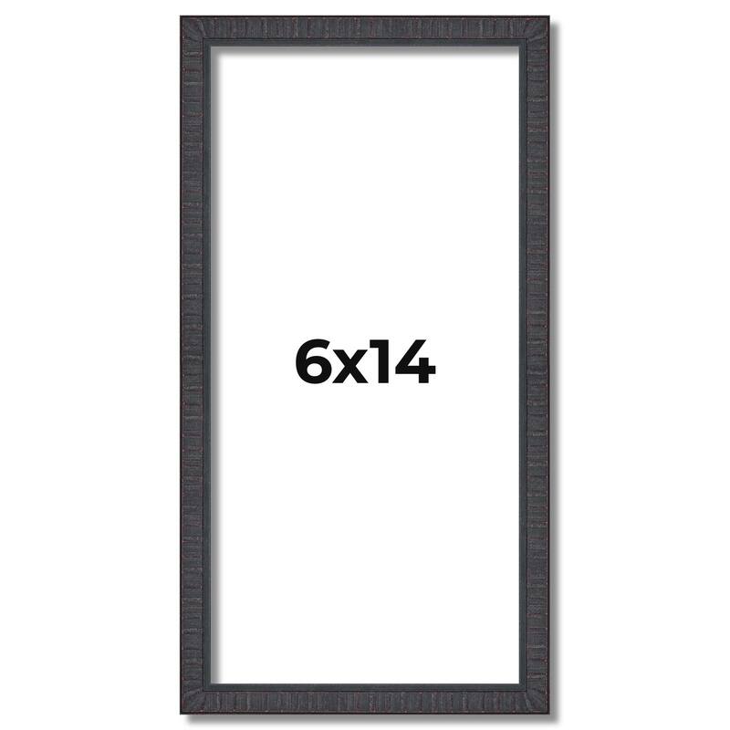 6x14 Frame Brown Solid Wood Picture Frame - Complete Modern Photo