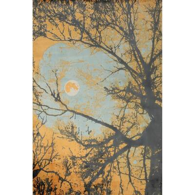 Hand Knotted Oriental Viscose Silk Carpet Modern Pictorial Multi-Colored Abstract Area Rug - 7' 9'' X 5' 6''