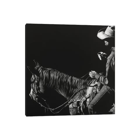 iCanvas "Cowboy Scratchboard I" by Julie T. Chapman Canvas Print