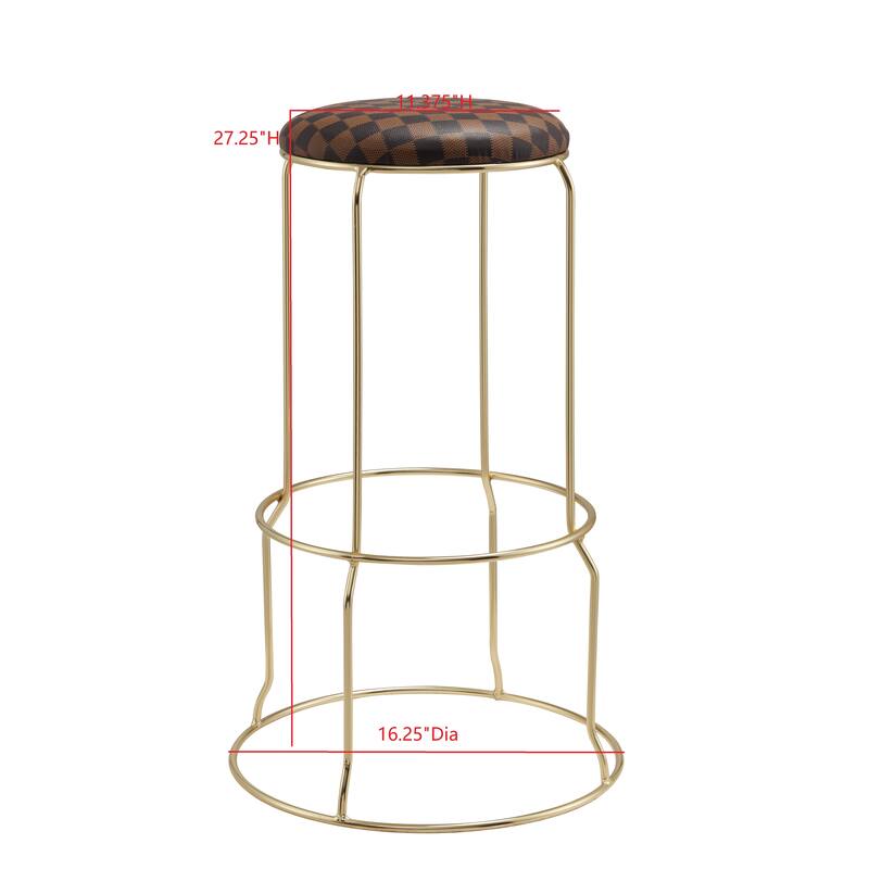 Carmilla Collection Vinyl Upholstered Stools (Set of 4)