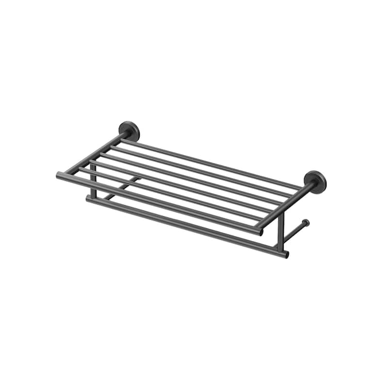 Gatco 1818 Latitude II 20" Metal Towel Shelf - Matte Black