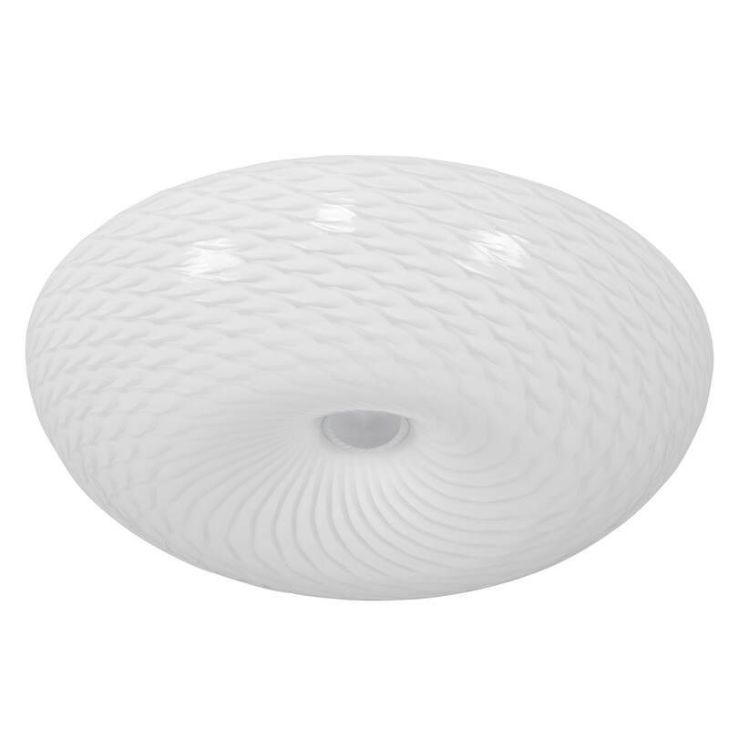 Varaluz Swirled Flush Mount - French Feather - 15.5"W x 4.75"H