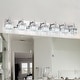 preview thumbnail 63 of 182, 2/3/4-Light Modern Bathroom Crystal Vanity Light Wall Sconces 51.2 - Chrome