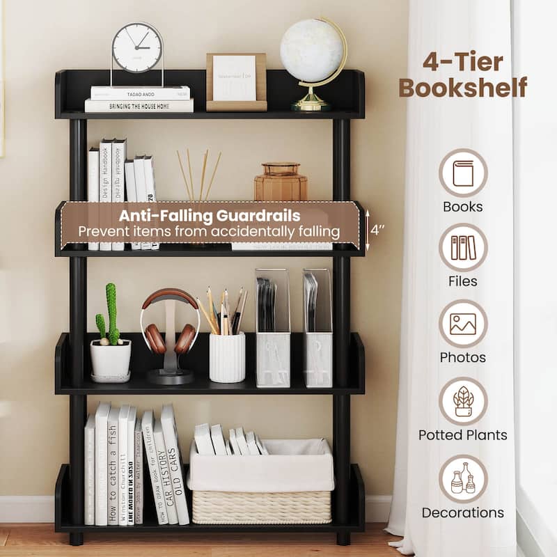 Costway 1/2 PCS 4-Tier Bookshelf with Anti-Tipping Kit Industrial - See Details