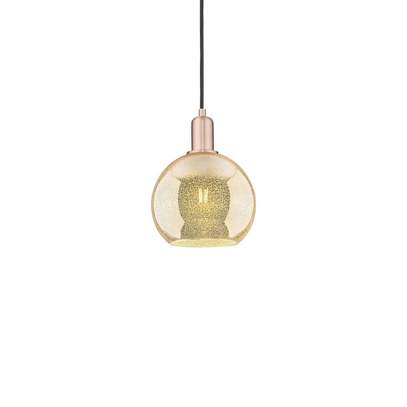 Innovations Lighting 716-1P-11-8 Athens Pendant Athens 8" Wide Mini - Antique Copper / Mercury