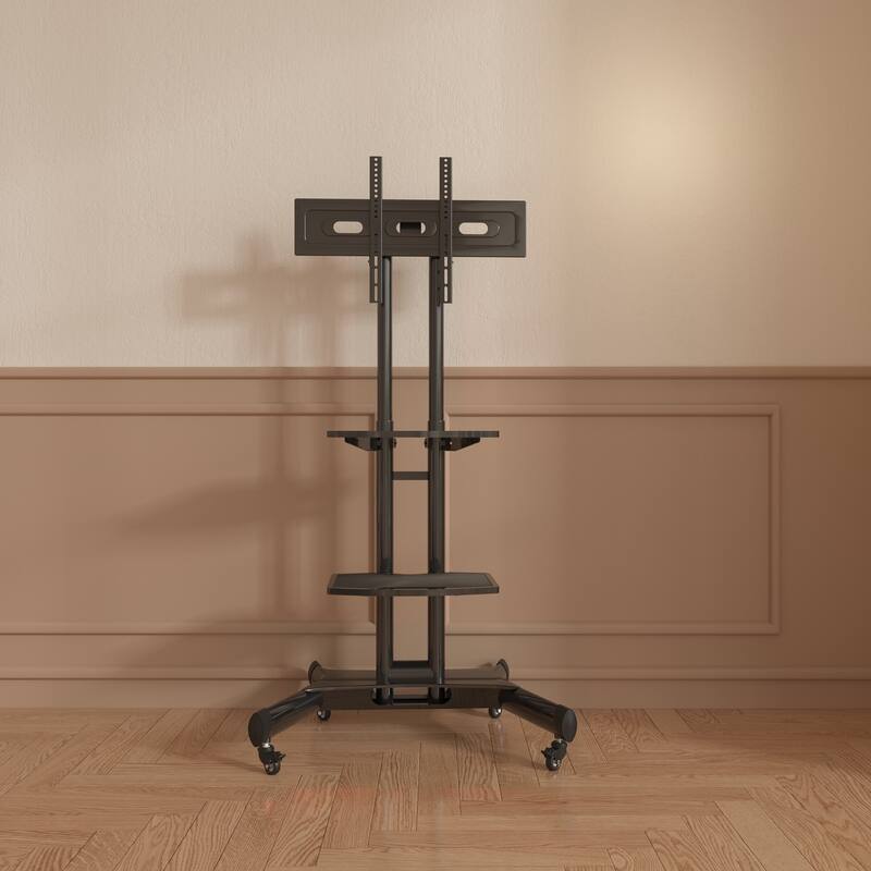 Rotatable height adjustable TV stand for 32–80 inch TVs Max VESA 600x400mm - Black