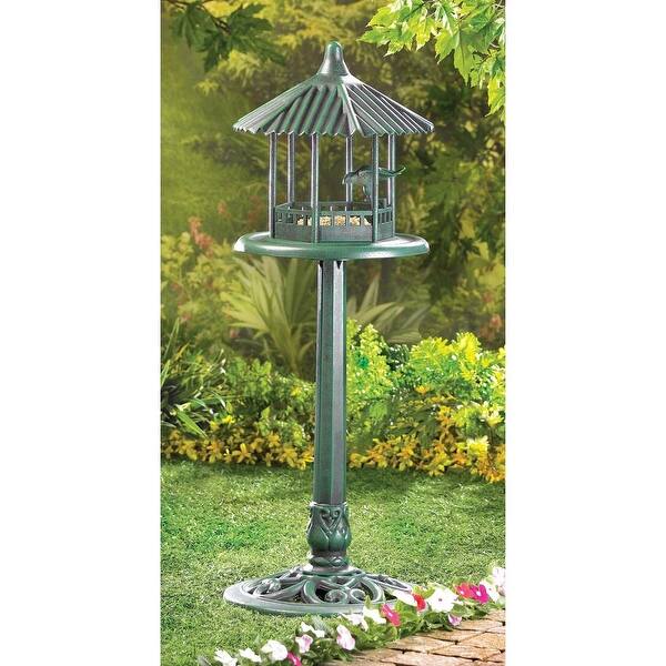 Shop Verdigris Gazebo Birdfeeder Free Shipping Today Overstock