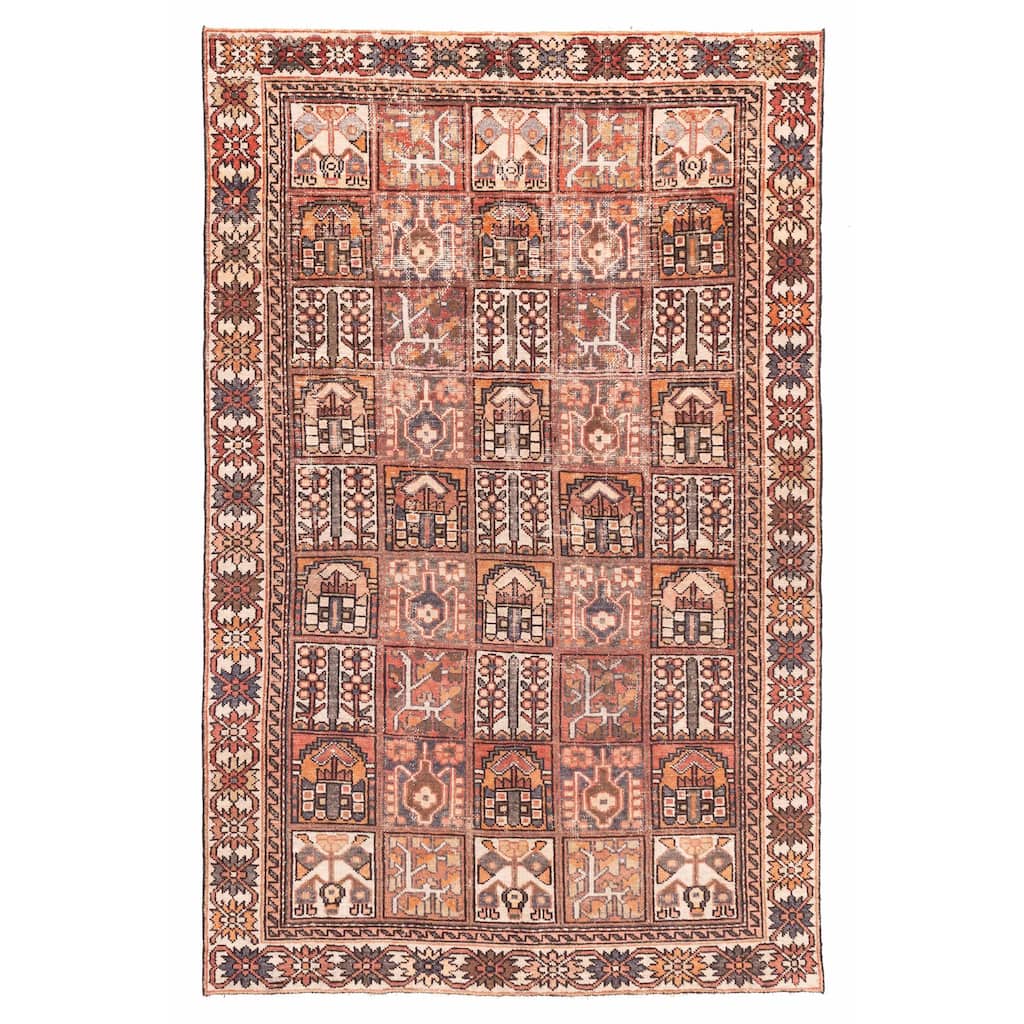 ECARPETGALLERY Hand-knotted Kayseri Vintage Dark Copper Wool Rug - 6'2 x 9'7