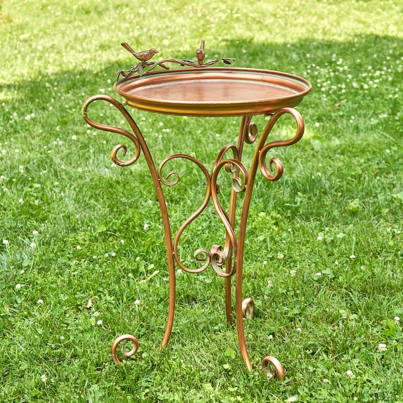 Shallow Birdfeeder with Three Leg Stand