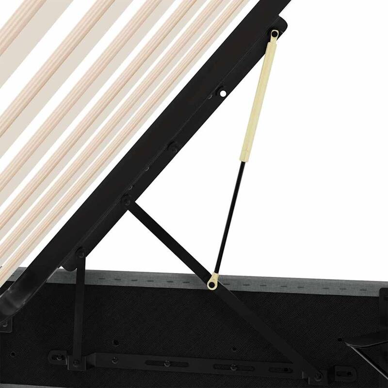 vidaXL Storage Bed with Mattress in Fabric