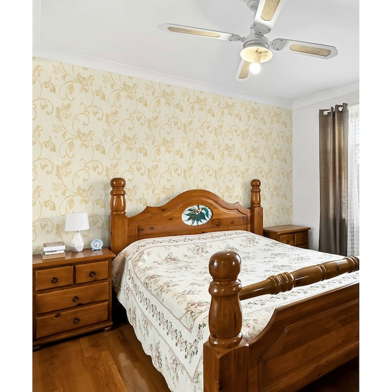 Seabrook Designs Gyneth Acanthus Scrolls Unpasted Wallpaper