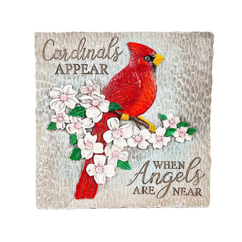 10.5" Garden Stone, Cardinals Appear when Angels are Near