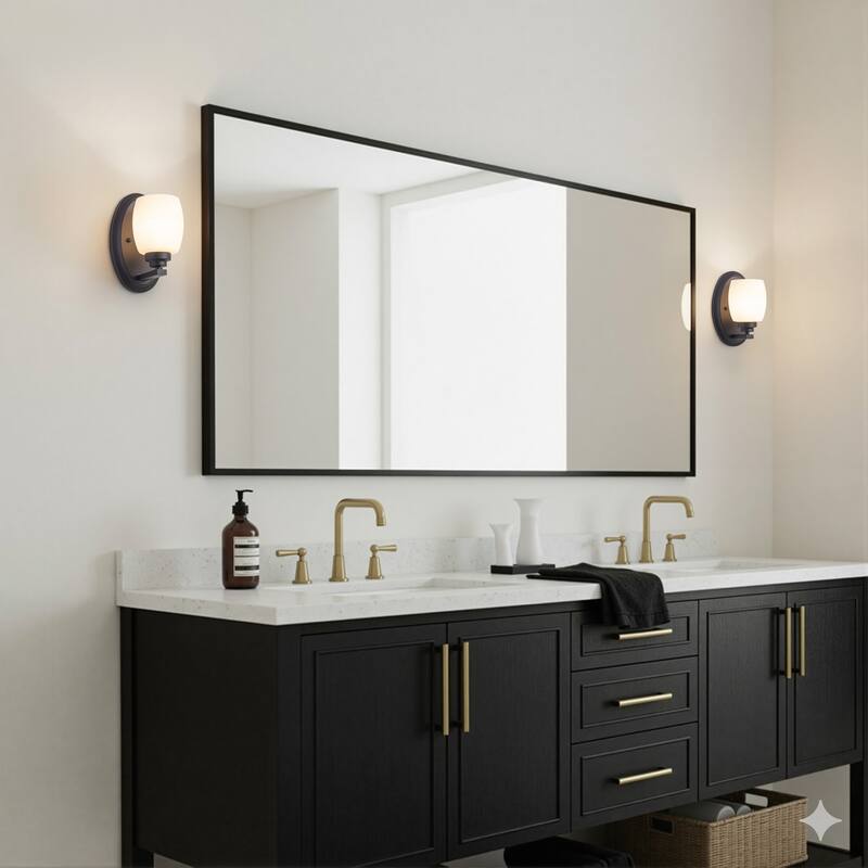 C Cattleya Vanity Light Indoor Wall Sconce Light with White Opal Glass