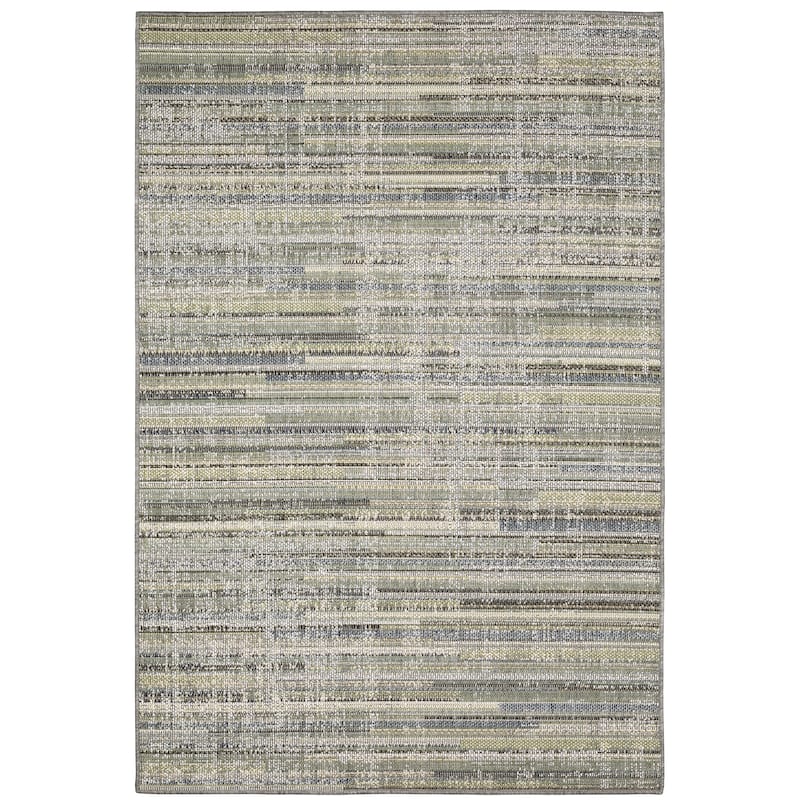 Coolidge Blue Green Abstract Outdoor Casual Area Rug