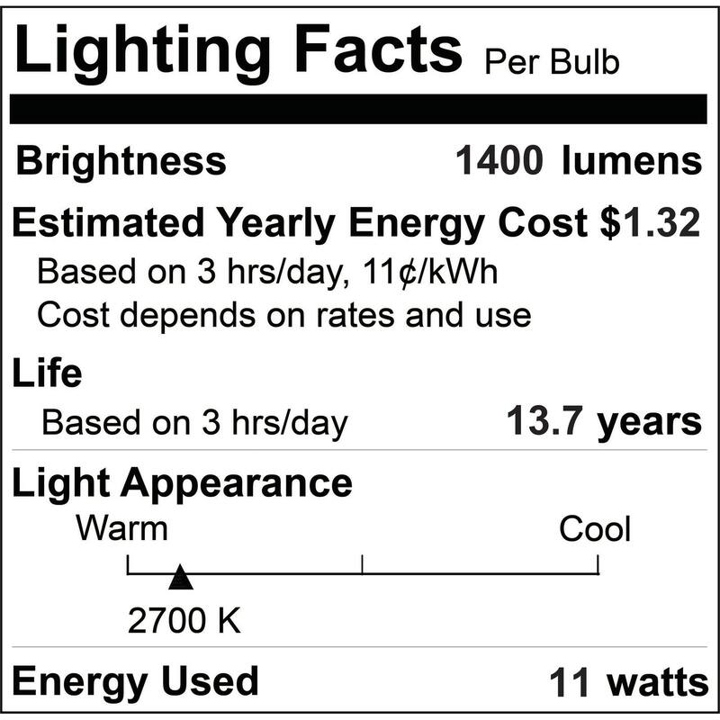 Bulbrite Pack of (2) 8.5 Watt Dimmable Medium (E26) LED Bulb