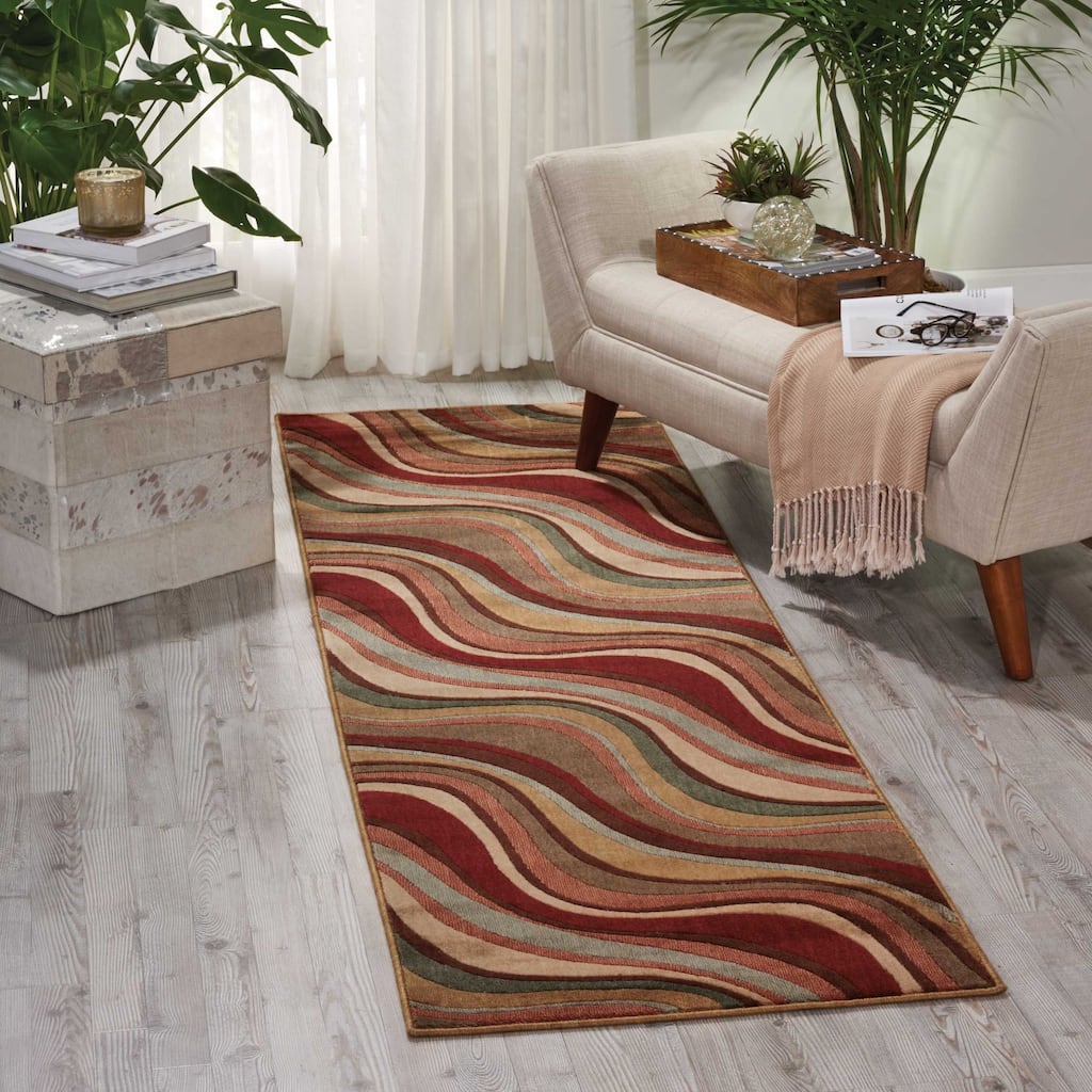 Nourison Somerset Modern Transitional Wave Area Rug