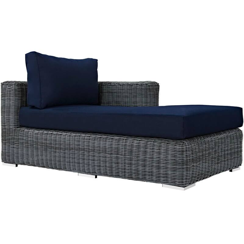 Summon Outdoor Patio Sunbrella® Right Arm Chaise - Canvas Navy